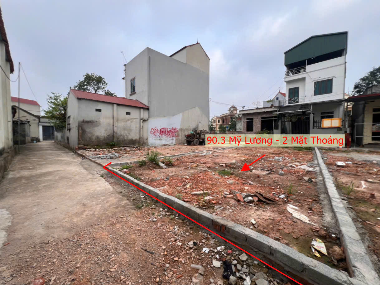 Hình ảnh Bán Thửa Đất 2 Mặt Thoáng 90.3m Tại Mỹ Lương Sát Trục Kinh Doanh Liên Xã Giá Chỉ Hơn Tỷ 