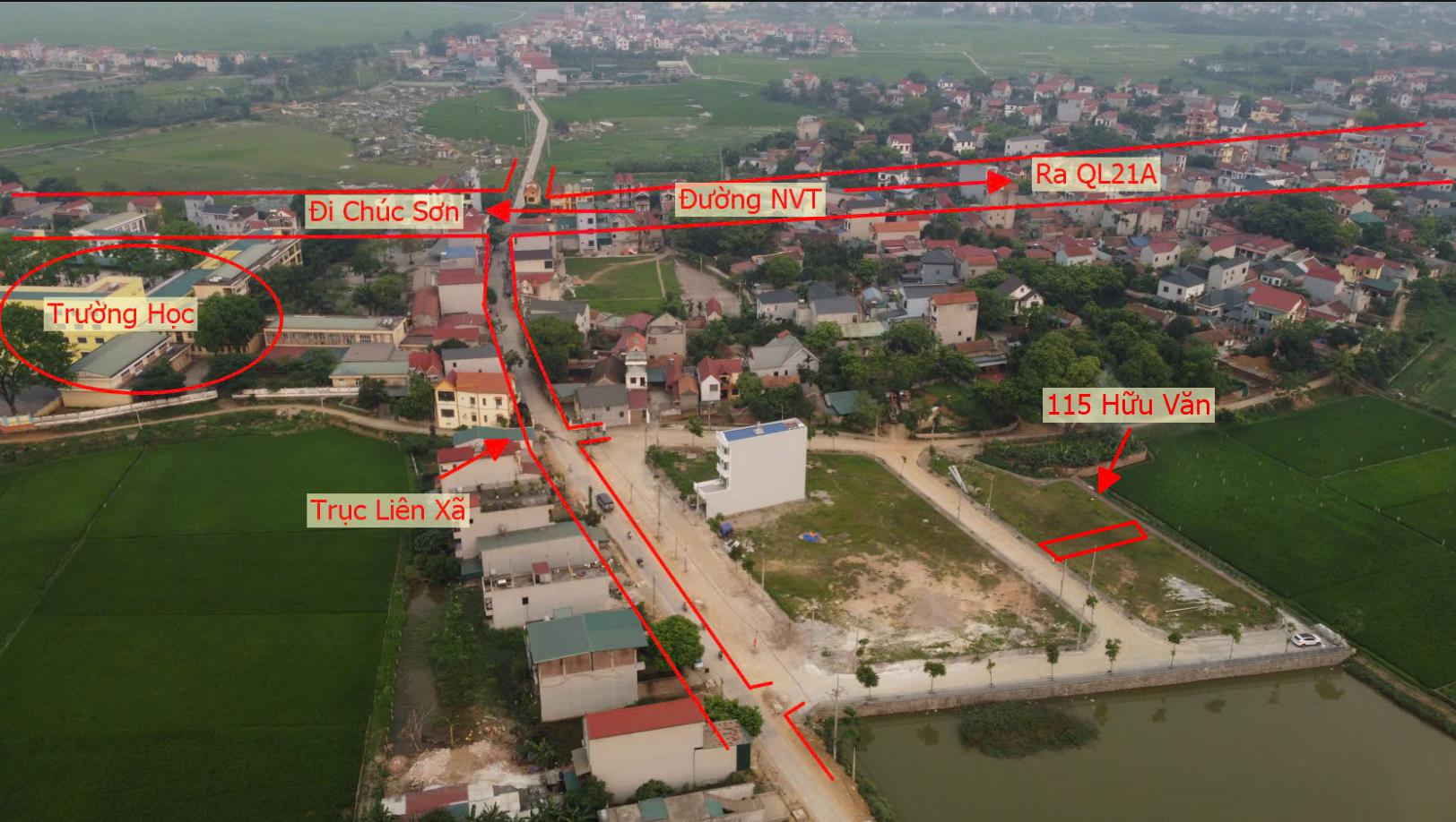 Hình ảnh Bán Đất Hữu Văn Full Thổ Cư Ô Tô Vào Tận Đất Mặt Sau View Cánh Đồng Thoáng Mát 