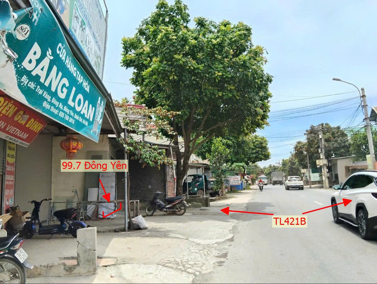 Hình ảnh Bán Đất Sẵn Nhà Cấp 4 99.7m Tại Đông Yên Quốc Oai Mặt Đường Kinh Doanh TL421B