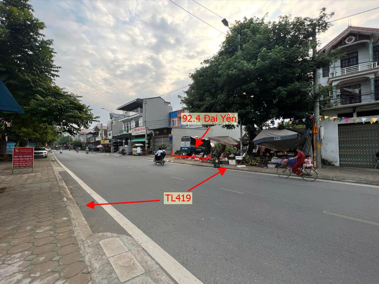 Hình ảnh Bán Thửa Đất 92.4m Tại Đại Yên Chương Mỹ Mặt Đường Kinh Doanh TL419 Giáp Thị Trấn Chúc Sơn