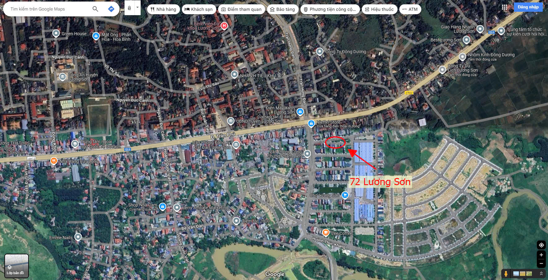 Hình ảnh Bán Đất Thị Trấn Lương Sơn Mặt Đường Kinh Doanh Ngay Sát Chợ Lương Sơn Gần QL6A 