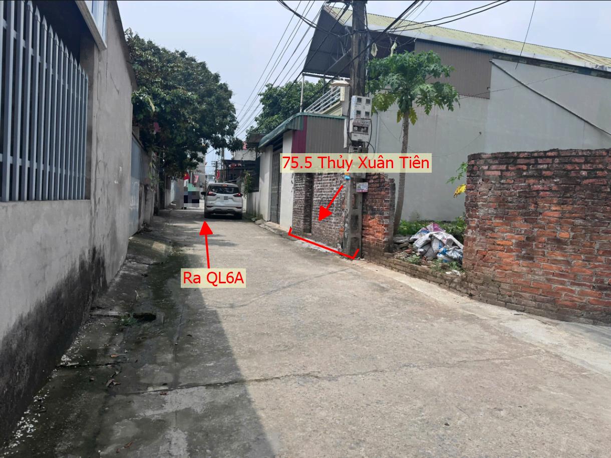 Hình ảnh Bán Đất Full Thổ Cư 75.5m Tại Thủy Xuân Tiên Chương Mỹ Ô Tô Đỗ Tận Đất Ngay Gần QL6A Đang Mở Rộng 