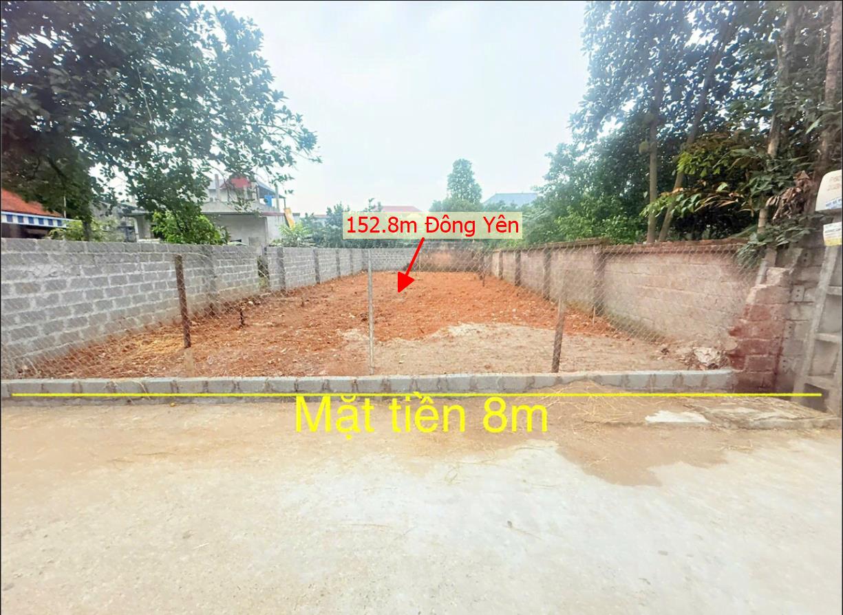 Hình ảnh Bán Lô Đất 152.8m tại Đông Yên Quốc Oai Bám Đường Bê Tông Ô Tô Vào Tận Đất Dân Cư Đông Đúc Thân Thiện Giá Đầu Tư