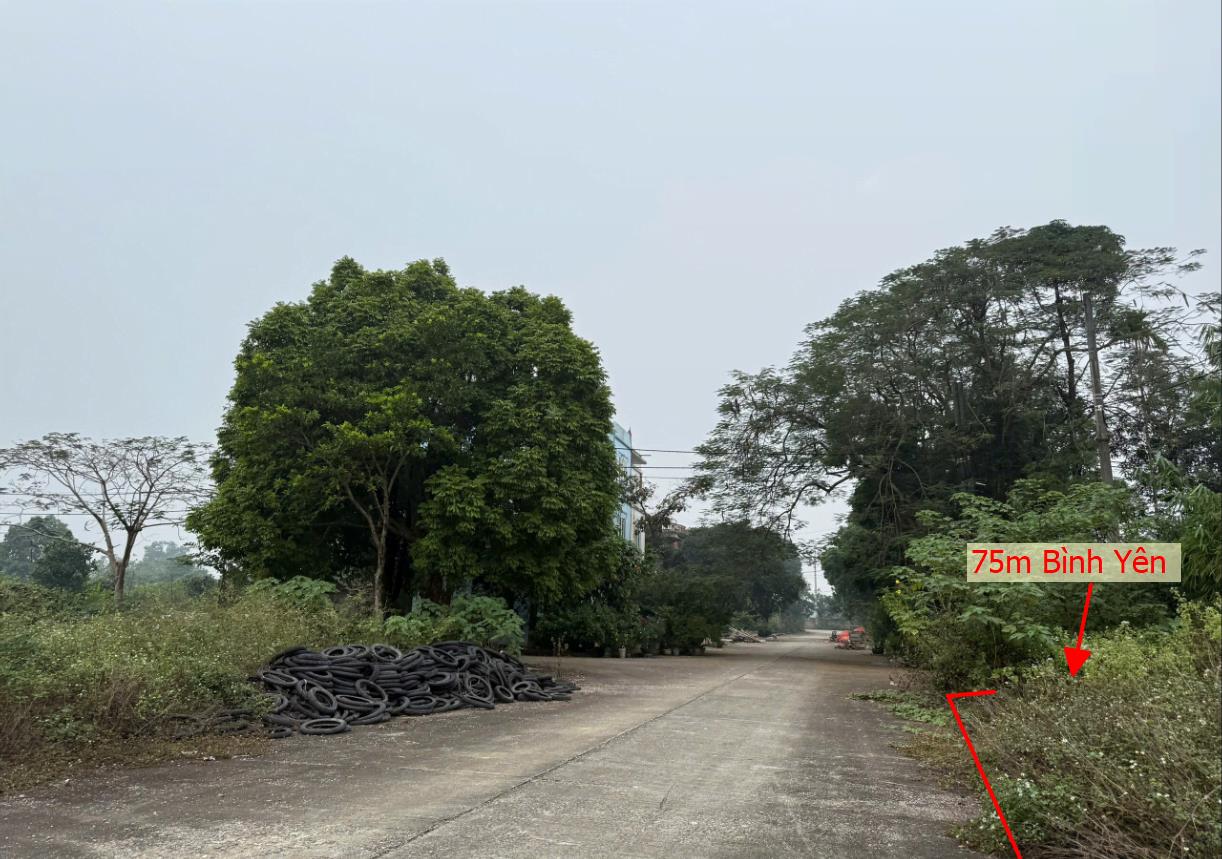 Hình ảnh Bán Lô Đẩ 75m Tại bình Yên Thạch Thất Bám Đường Bê Tông Ô Tô Vào Tận Đất Dân Cư Đông Đúc Thân Thiện Gần Chợ Trường Học Sổ Đỏ Pháp Lý Rõ Ràng 