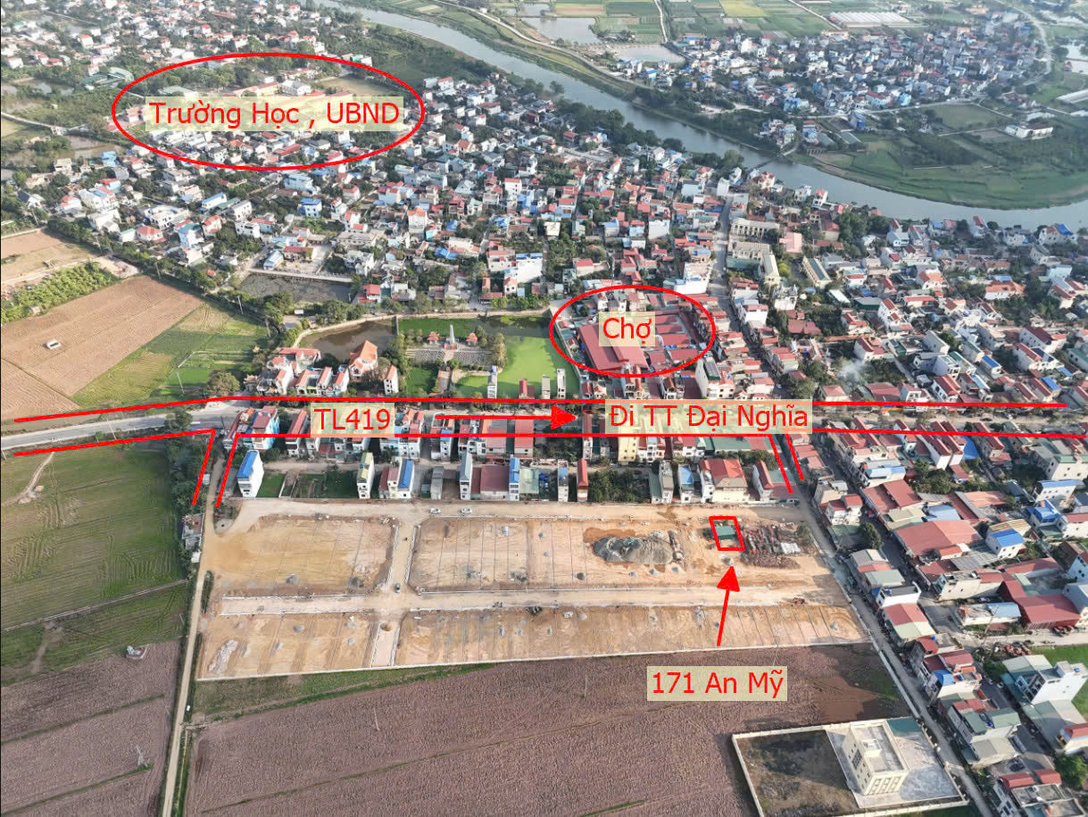 Hình ảnh Đất Đấu Giá Xã An Mỹ Làn 2 TL419 Ngay Trung Tâm Thương Mại Xã An Mỹ Giá Chỉ Vài Tỷ 