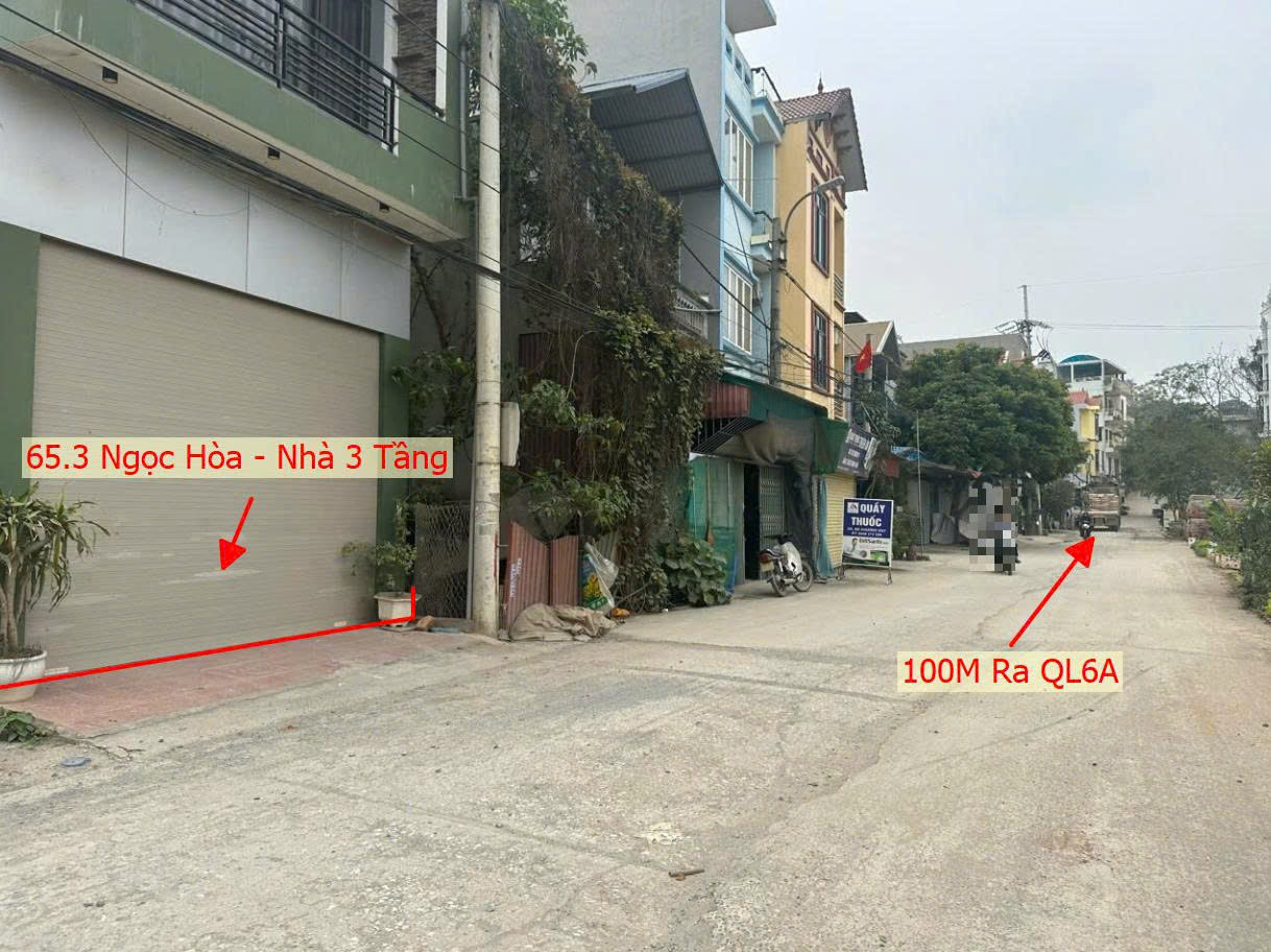 Hình ảnh Bán Nhà 3 Tầng 65.3m Tại Ngọc Hòa Chương Mỹ 2 Mặt Tiền Trục Chính Kinh Doanh Gần QL6A Đang Mở Rộng 