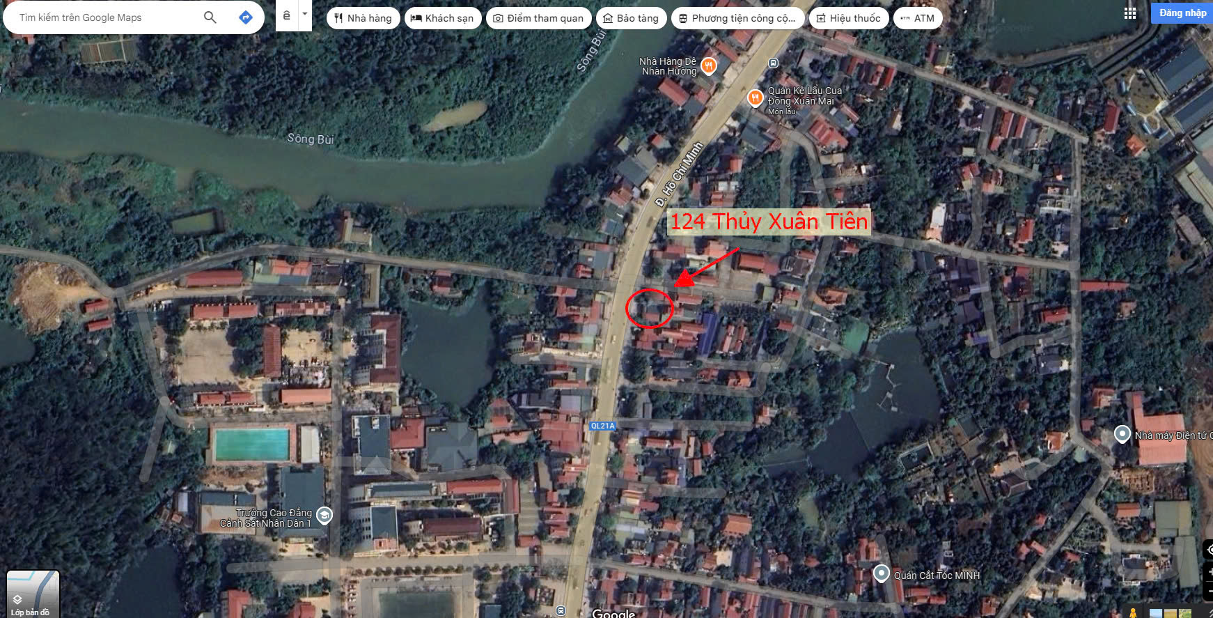 Hình ảnh Bán Đất Sẵn Nhà Bám Mặt Đường Kinh Doanh QL21A Tại Thủy Xuân Tiên Giáp Thị Trấn Xuân Mai