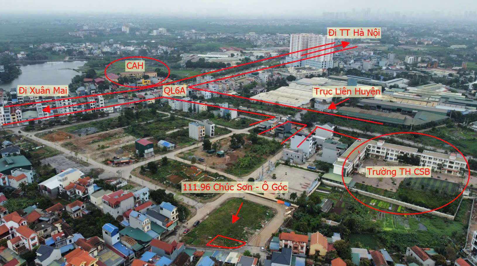 Hình ảnh Đất Đấu Giá Khu Đồng Tía Thị Trấn Chúc Sơn Sát Trục Liên Xã , QL6A Ngay Trung Tâm Hành Chính Huyện Chương Mỹ