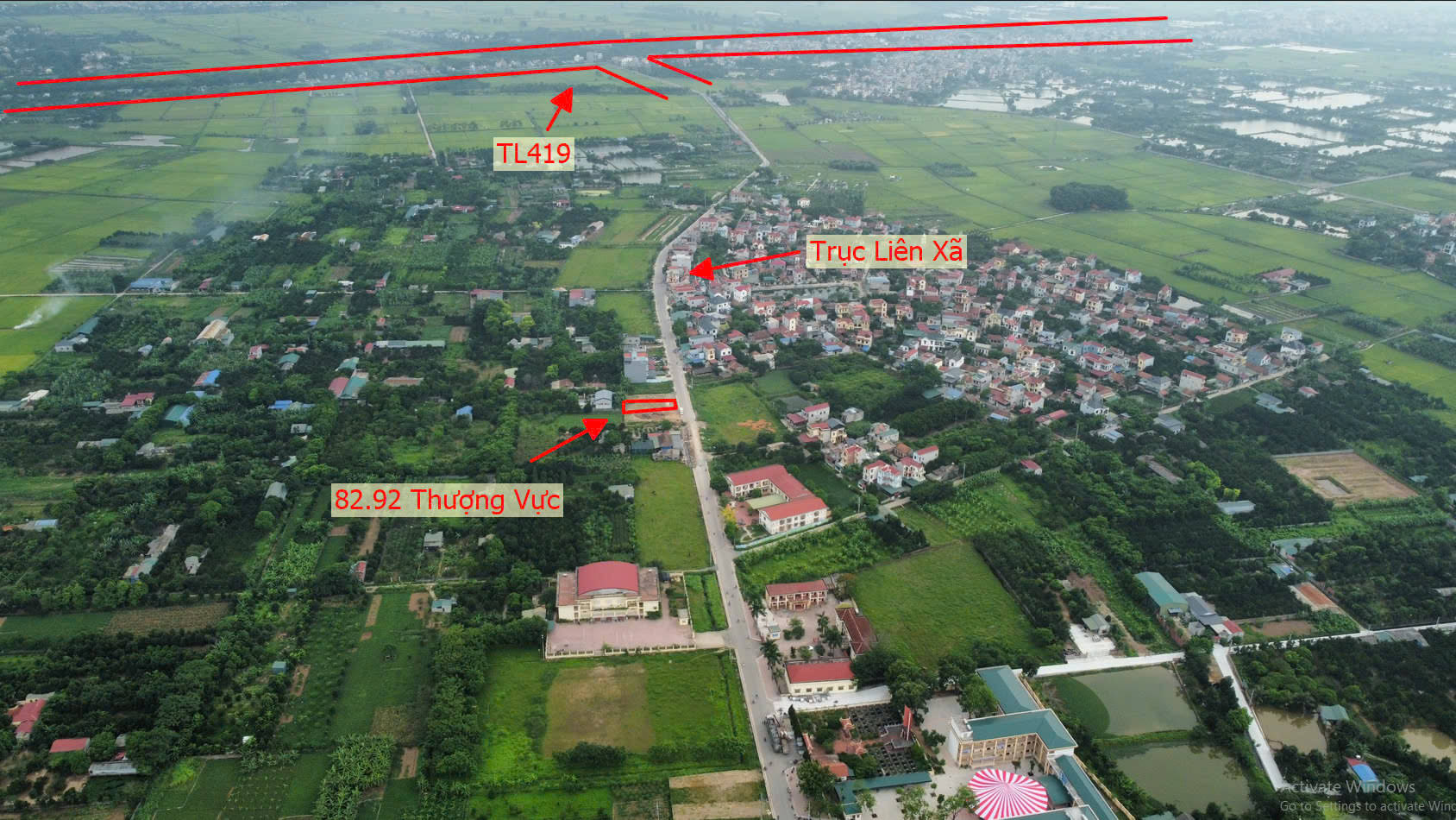 Hình ảnh Đất Đấu Giá Thượng Vực Trục Lưu Không 25M Bám Mặt Đường Liên Xã Đối Diện Trường Học Các Cấp