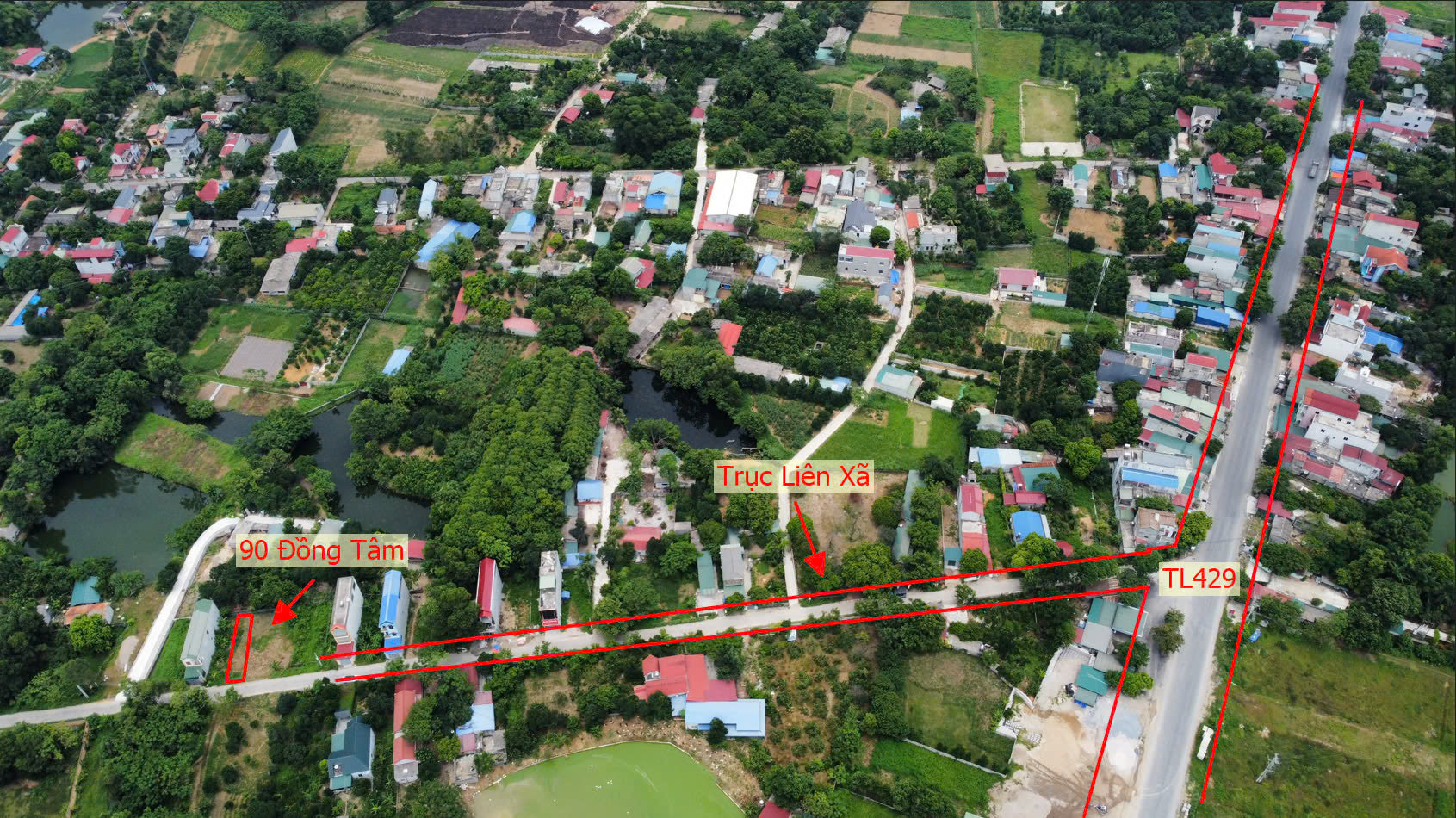 Hình ảnh Bán Đất Đồng Tâm Mặt Đường Kinh Doanh Liên Xã Ngay Gần Đường TL429 Giá Chỉ Hơn Tỷ 