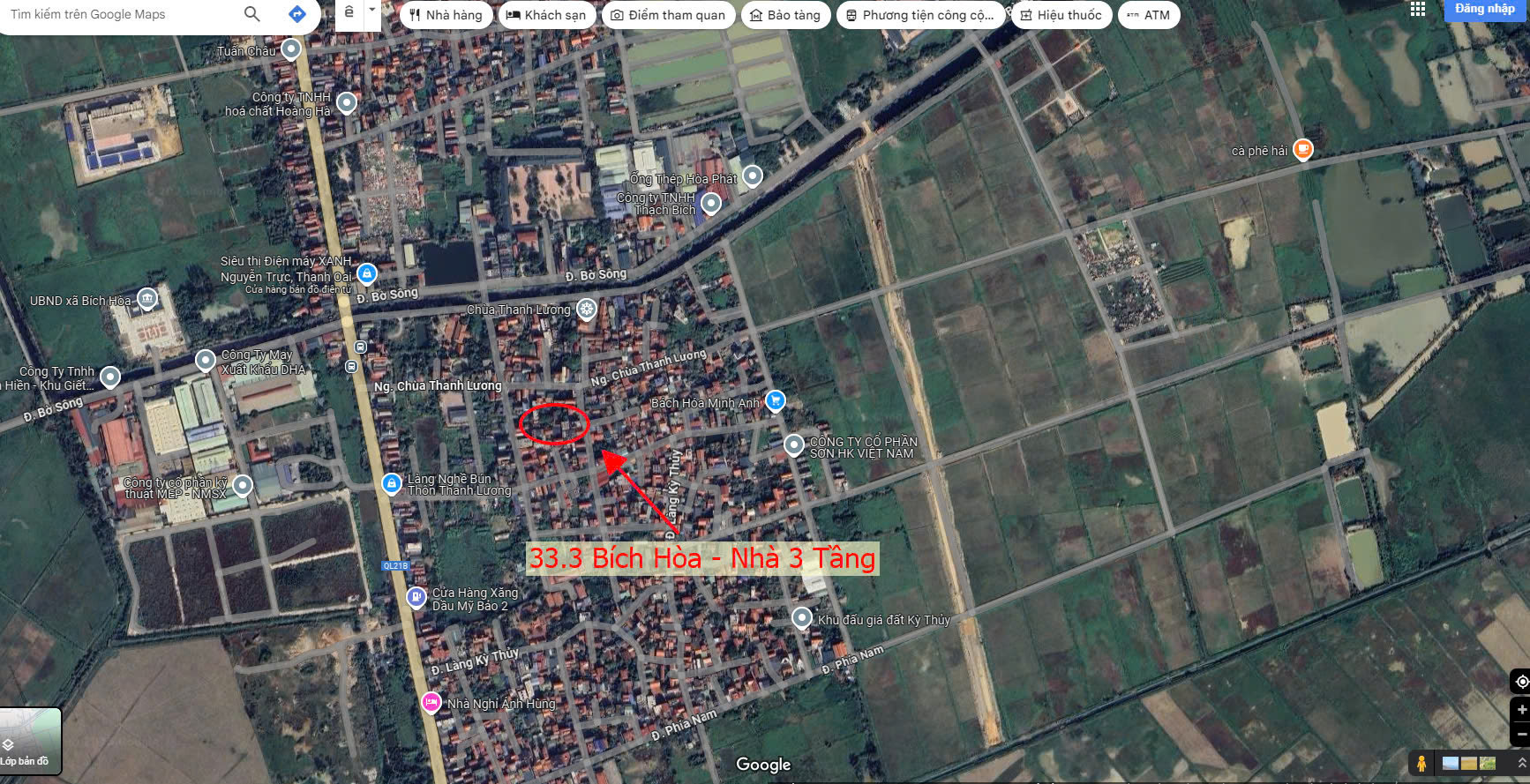 Hình ảnh Bán Nhà 3 Tầng Ngay Trung Tâm Xã Bích Hòa Thanh Oai Sát Mặt Đường Kinh Doanh QL21B