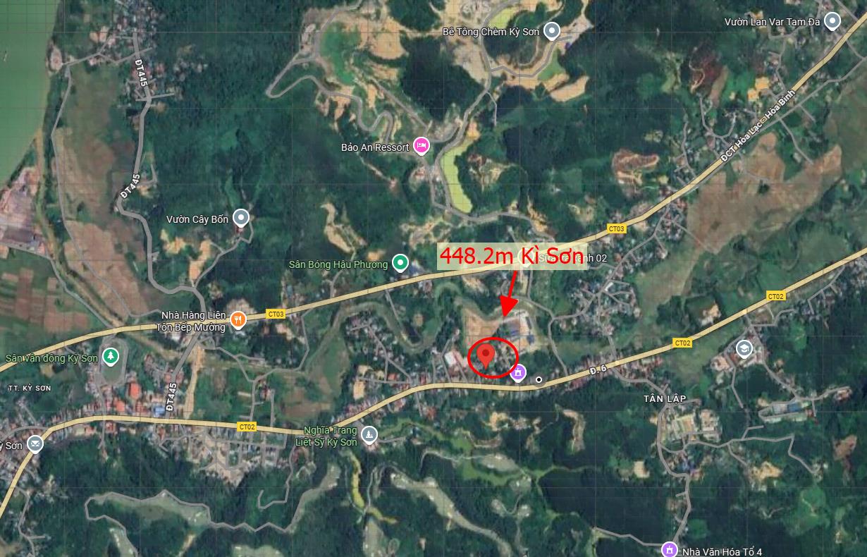 Hình ảnh Bán Lô Đất 448.2m Tại Kỳ Sơn Bám Đường Bê Tông Ô Tô Vào Tận Đất Dân Cư Đông Đúc Sẵn Nhà Chỉ Việc Về Ở Giá Đầu Tư