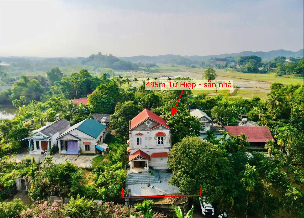Hình ảnh Bán Lô Đất 495m Tại Tứ Hiệp Hạ Hòa Bám Đường Bê Tông Ô Tô Vào Tận Đất Dân Cư Đông Sẵn Nhà 2 Tầng Chỉ Việc Dọn Về ở Giá Đầu Tư