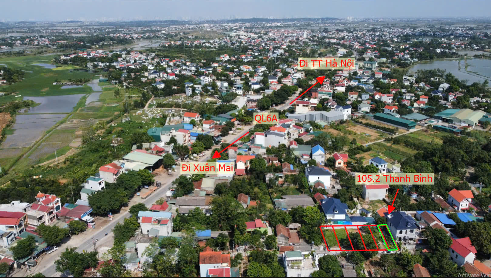 Hình ảnh Đất Phân Lô Xã Thanh Bình Huyện Chương Mỹ Ngay Sát Mặt Đường Kinh Doanh QL6A Đang Triển Khai Mở Rộng