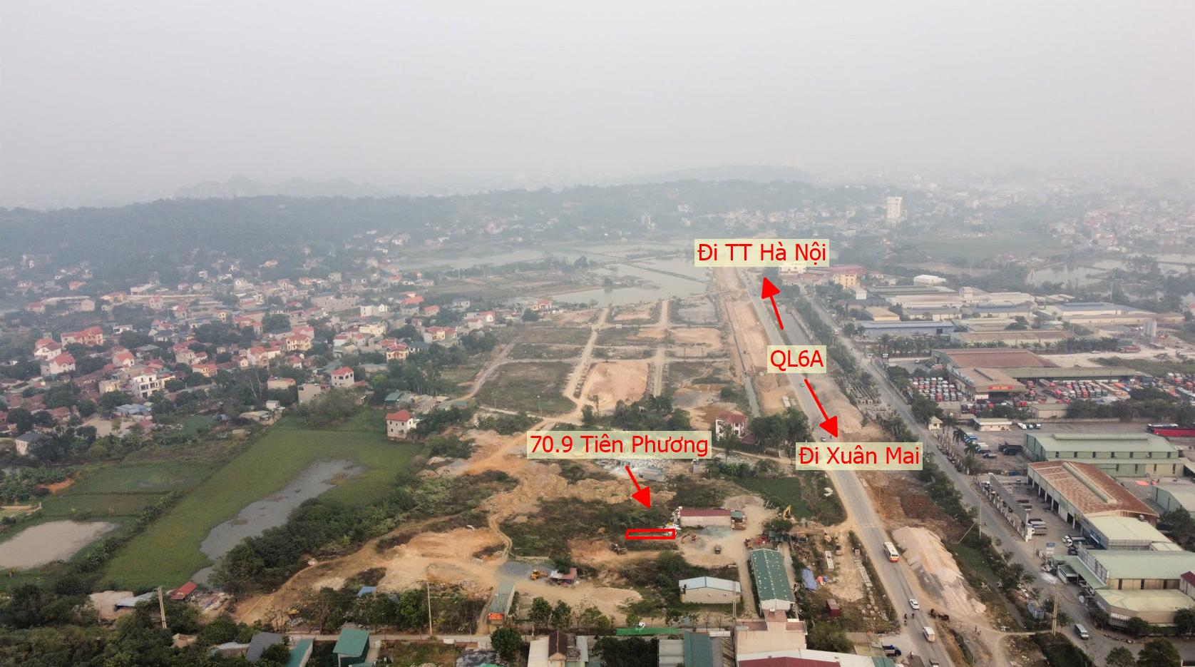 Hình ảnh Bán Thửa Đất 70.9m Tại Tiên Phương Thuộc Khu Dịch Vụ Sơn Đồng Sát QL6A Đang Triển Khai Mở Rộng