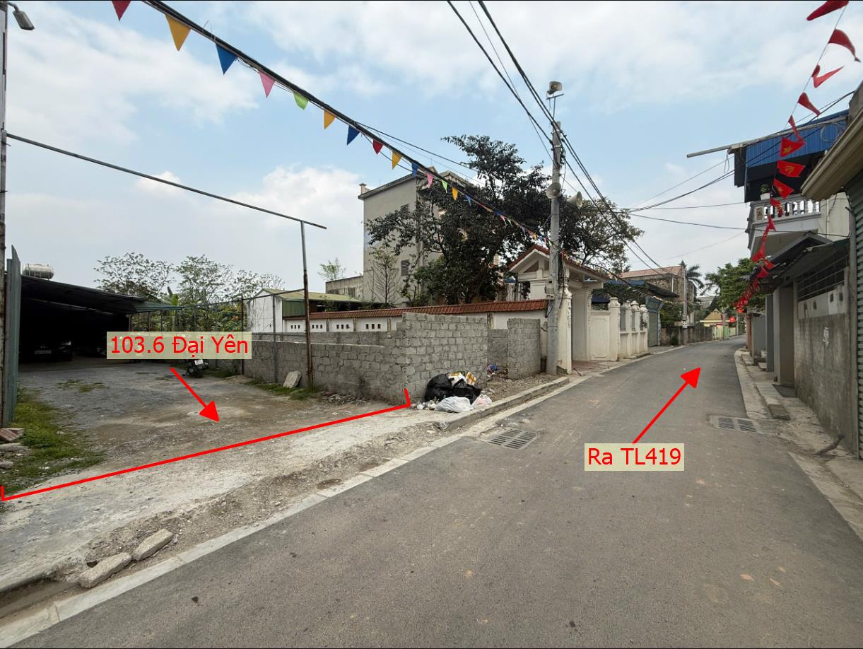 Hình ảnh Bán Thửa Đất 103.6m Tại Đại Yên Ô Tô Đỗ Tận Đất Sát Mặt Đường Kinh Doanh TL419 Giá Chỉ Vài Tỷ