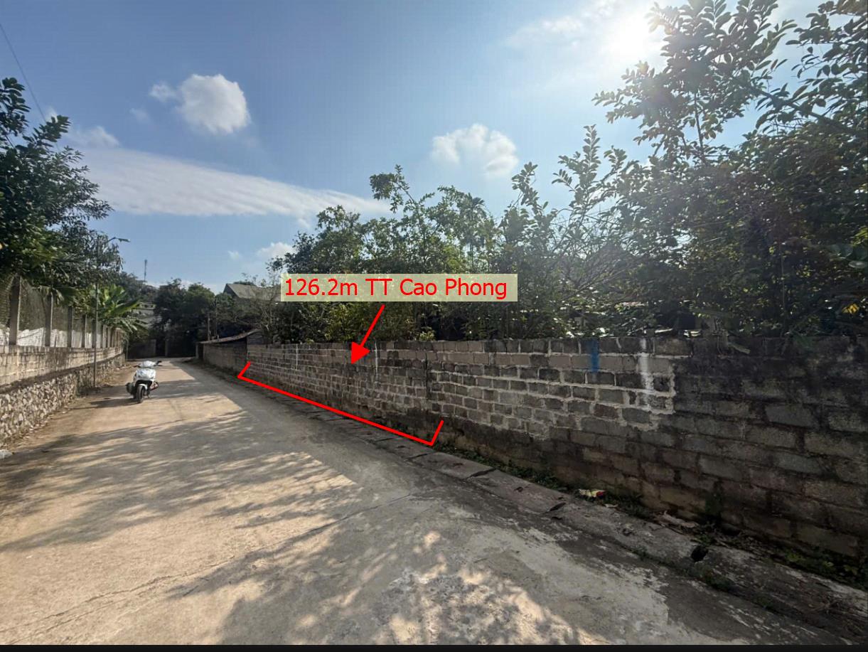Hình ảnh Bán Lô Đất 126.2m Tại Cao Phong Hòa Phong Bám Đường Bê Tông Ô Tô Vào Tận Đất DÂn Cư Đông Đúc Thân Thiện Cách Ql6 100m Giá Đầu Tư