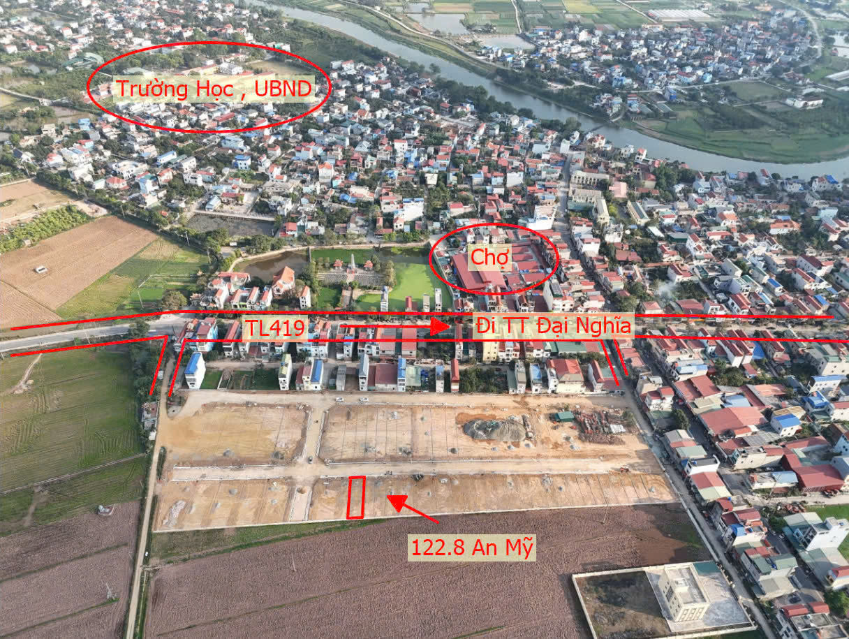 Hình ảnh Bán Đất Đấu Giá Xã An Mỹ Đường Ô Tô Tránh Ngay Trung Tâm Xã An Mỹ Sát TL419 