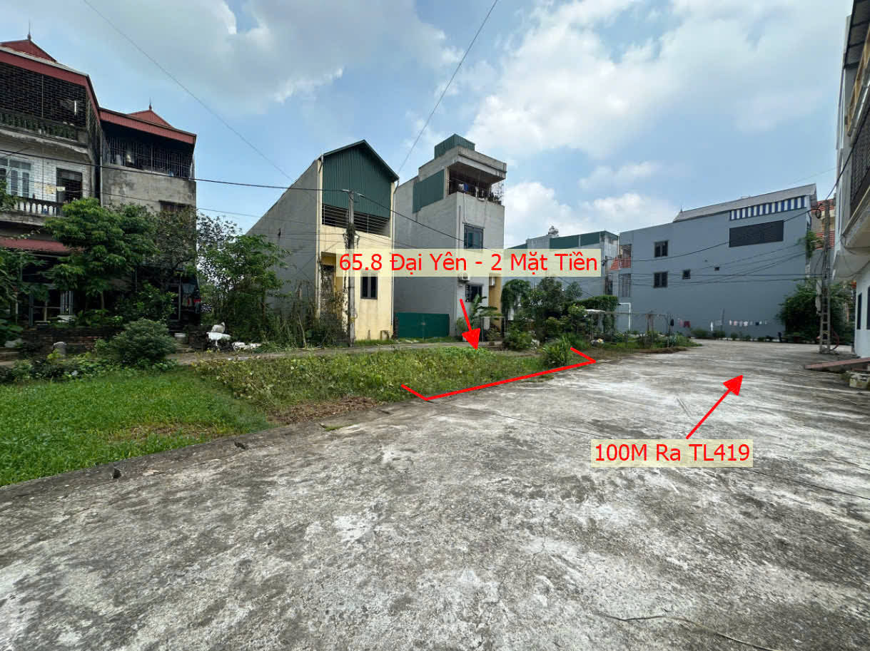 Hình ảnh Bán Đất Đại Yên 2 Mặt Tiền Ô Tô Vào Tận Đất Sát TL419 Giáp Thị Trấn Chúc Sơn 
